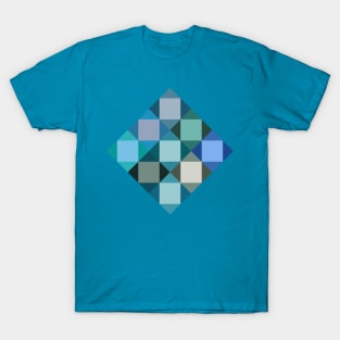 Abstract Tiles - blue tones T-Shirt